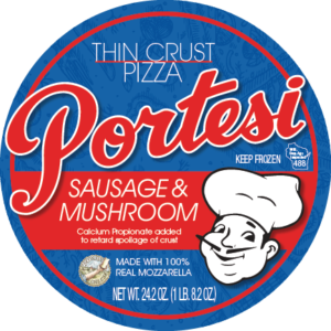 Portesi Thin Crust Pizza - Sausage & Mushroom