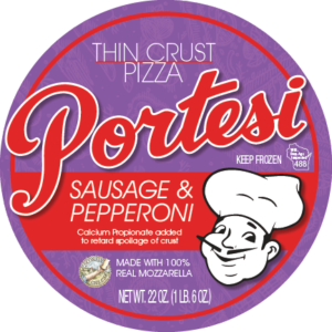 Portesi Thin Crust Pizza - Sausage & Pepperoni